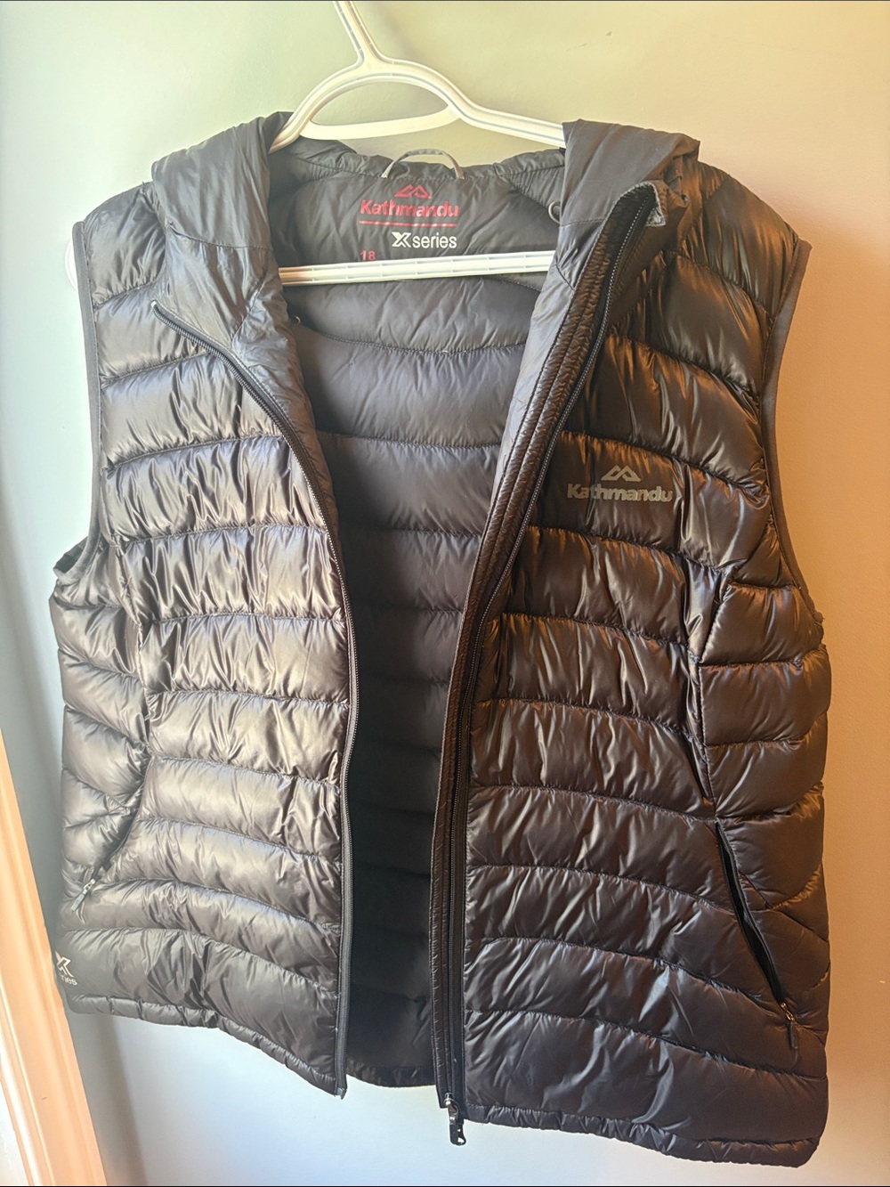 Kathmandu Black Quilted Hooded Women's Down Vest